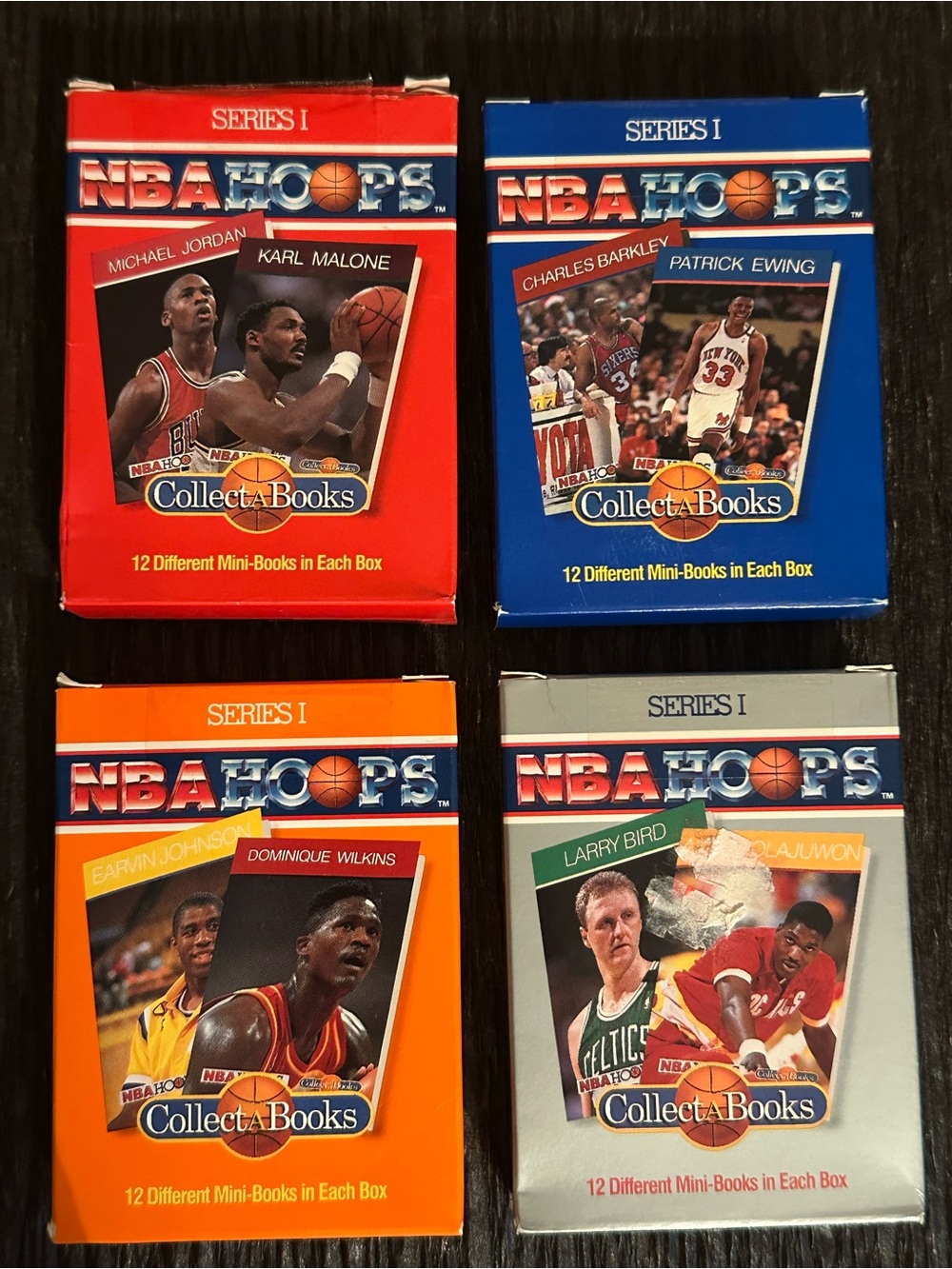 NBA Hoops Series I Collect-A-Books Box Set - Red-1, Blue-2, Orange-3, Silver-4